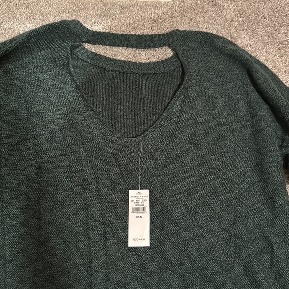 American Eagle Green knit sweater - Picture 3 of 5